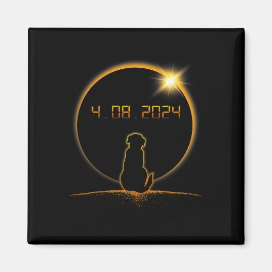 Aimant Chien total éclipse solaire (Devant)