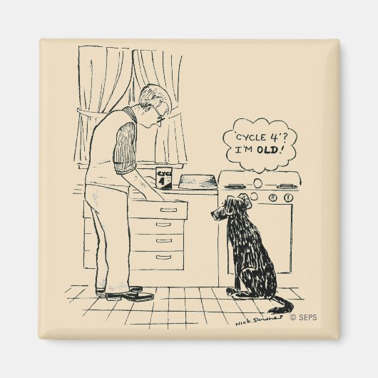 Aimant Chien vieillissant (Devant)