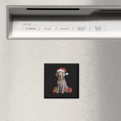Aimant Chien Weimaraner de Noël  (In Situ (Lave-vaisselle))