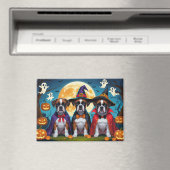 Aimant Chiens Boxer Citrouille Halloween Drôle (In Situ (Lave-vaisselle))