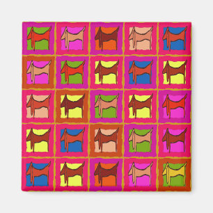 Aimant Chiens Carrelés Dachshund Quilt