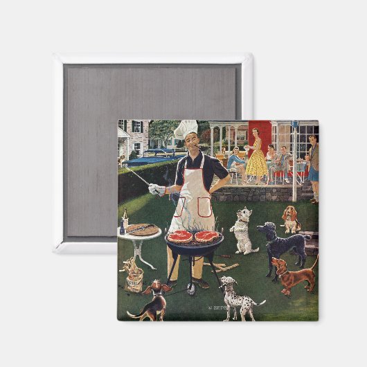 Aimant Chiens chauds (Recto/Verso)