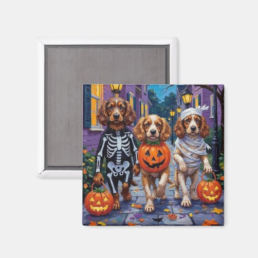 Aimant Chiens Cocker Spaniel faisant Trick-or-Treating po (Recto/Verso)
