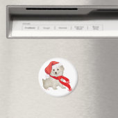 Aimant Chiens d'aide du Père Noël Poodle / Bichon Mix (In Situ (Lave-vaisselle))