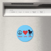 Aimant Chiens d'amour pour la paix (In Situ (Lave-vaisselle))