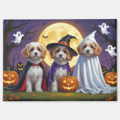 Aimant Chiens de Coton De Tulear Citrouille Halloween Fun (Recto)