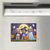 Aimant Chiens de Coton De Tulear Citrouille Halloween Fun (In Situ (Lave-vaisselle))