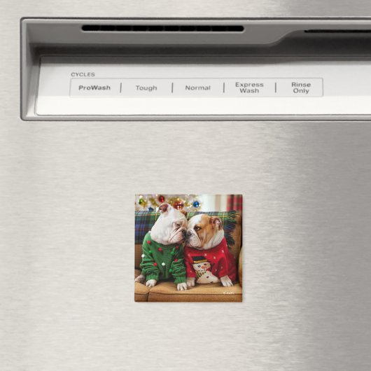 Aimant Chiens de Noël en pulls (In Situ (Lave-vaisselle))