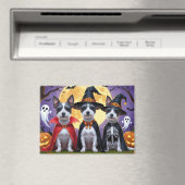 Aimant Chiens de Rat Terrier Citrouille Halloween Funny (In Situ (Lave-vaisselle))