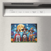 Aimant Chiens de Rhodesian Ridgeback Citrouille Halloween (In Situ (Lave-vaisselle))