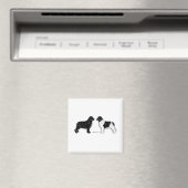 Aimant Chiens de Terre-Neuve Noirs et débardeurs (In Situ (Lave-vaisselle))