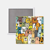 Aimant Chiens et chats illustrés (Recto/Verso)