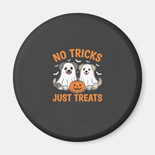 Aimant Chiens fantômes Halloween sans farces juste des fr (Devant)