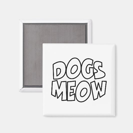 Aimant Chiens Meow (Recto/Verso)