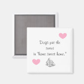 Aimant Chiens mettre le sucré à la maison doux à la maiso (Recto/Verso)