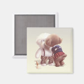 Aimant Chiens mignons Accrochage (Recto/Verso)