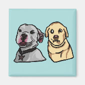 Aimant Chiens Mignons Mèmes (Devant)
