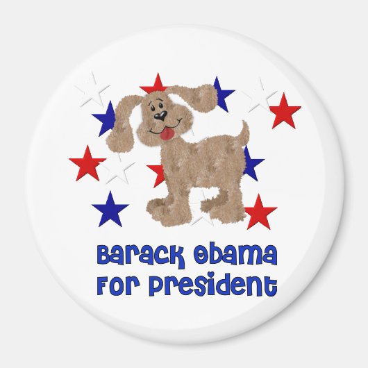 Aimant Chiens Pour Obama (Devant)
