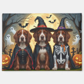 Aimant Chiens rouges irlandais Citrouille Halloween Funny (Recto)