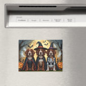 Aimant Chiens rouges irlandais Citrouille Halloween Funny (In Situ (Lave-vaisselle))