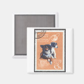 Aimant Chiens russes 1966 Cosmos 110 (Recto/Verso)