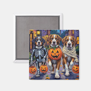 Aimant Chiens Saint-Bernard en costumes d'Halloween