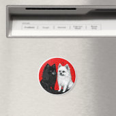 Aimant chiens Spitz japonais (In Situ (Lave-vaisselle))