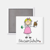 Aimant Chiffre de bâton bébé en construction (Recto/Verso)