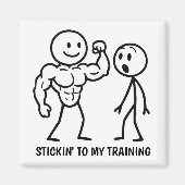 Aimant Chiffre de bâton de gym (Devant)