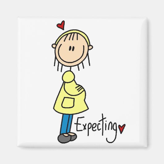 Aimant Chiffre de bâtonnet attendu pour le bébé (Devant)