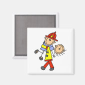 Aimant Chiffre de chasse Pompier Sauver des vies (Recto/Verso)