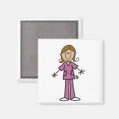 Aimant Chiffre de la peau moyenne Infirmière (Recto/Verso)