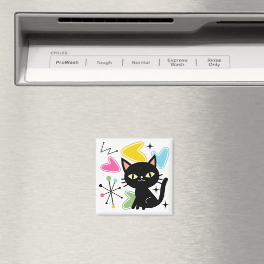 Aimant Chiffre noir du milieu du siècle (In Situ (Lave-vaisselle))