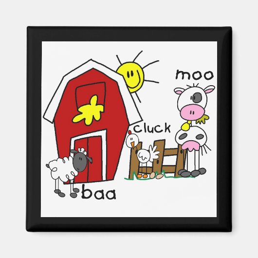 Aimant Chiffre T-shirts et cadeaux de bâton d'animaux de (Devant)