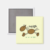 Aimant Chiffre T-shirts et cadeaux de bâton de cheval (Recto/Verso)