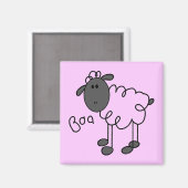 Aimant Chiffre T-shirts et cadeaux de bâton de moutons (Recto/Verso)