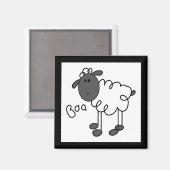 Aimant Chiffre T-shirts et cadeaux de bâton de moutons (Recto/Verso)