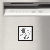 Aimant Chiffre T-shirts et cadeaux de bâton de moutons (In Situ (Lave-vaisselle))