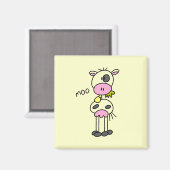 Aimant Chiffre T-shirts et cadeaux de bâton de vache (Recto/Verso)