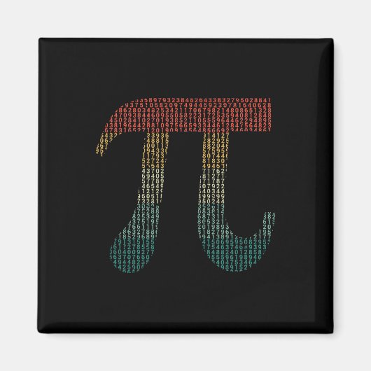 Aimant Chiffres De Pi Dans Les Numéros De Code Source Pi  (Devant)