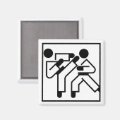 Aimant Chiffres des arts martiaux (Recto/Verso)