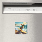 Aimant Chihuahua Beach Surf Peinture (In Situ (Lave-vaisselle))