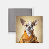 Aimant Chihuahua bouddhiste (Recto/Verso)