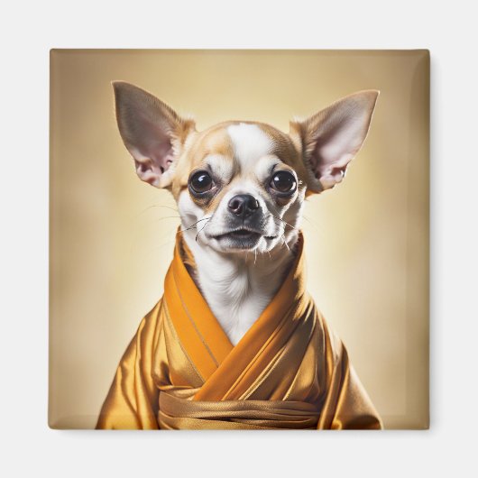 Aimant Chihuahua bouddhiste (Devant)