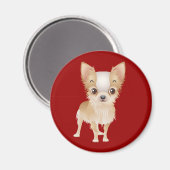 Aimant Chihuahua Chien Chien Chien Chien Rouge Réfrigérat (Recto/Verso)