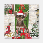 Aimant Chihuahua Chien Noël (Devant)