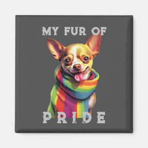 Aimant Chihuahua Chien Rainbow Drôle Ma Fierté De Fourrur