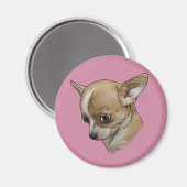 Aimant Chihuahua coupable chiot (Recto/Verso)
