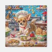 Aimant Chihuahua Gîtes de vacances : Noël festif (Devant)