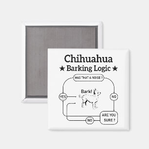 Aimant Chihuahua Logique de l'écorce Drôle Chien Chien Ch